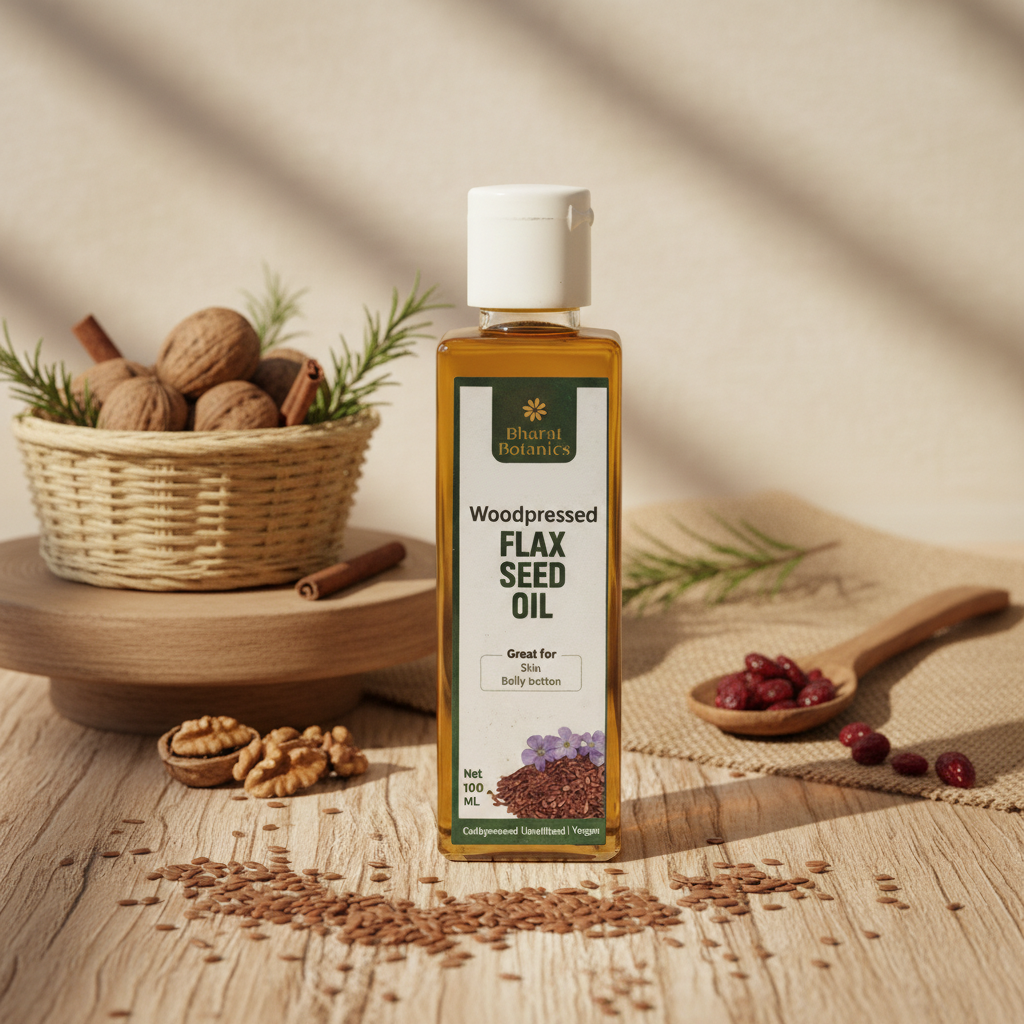 Wood Pressed Flax Seed Oil Product Image