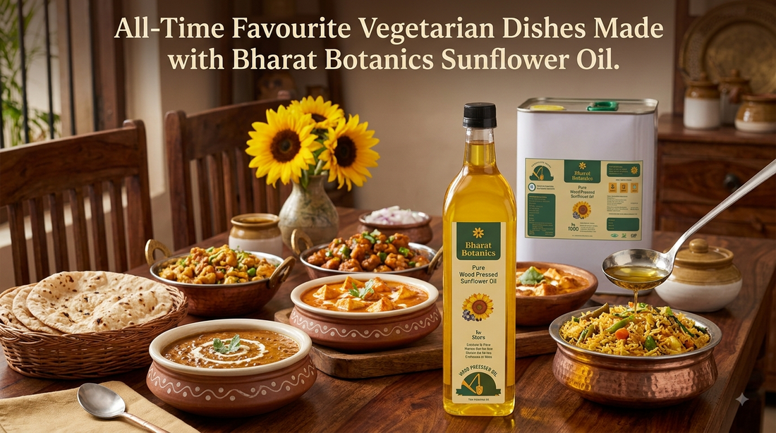 All-Time Favourite Vegetarian Dishes Made with Bharat Botanics Sunflower Oil