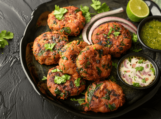 Lal Saag Cutlets