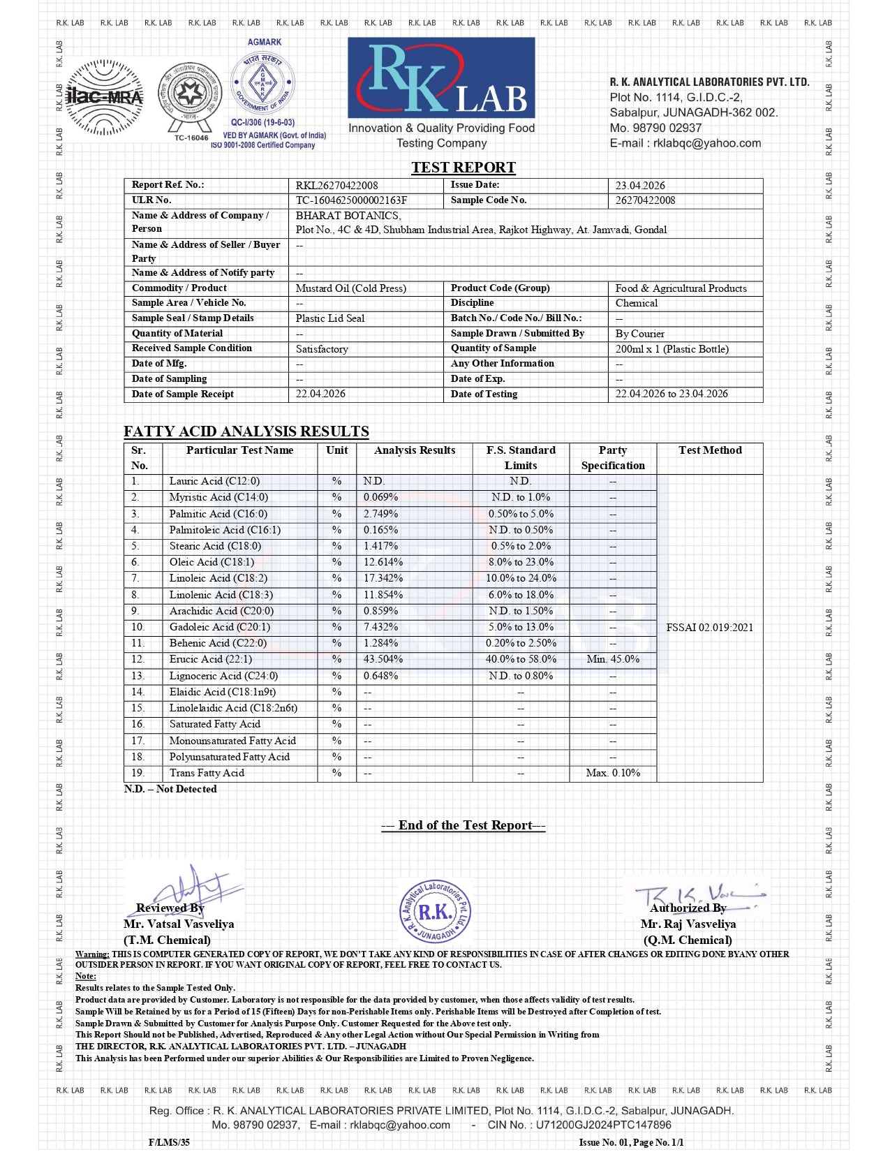 Wood Pressed Mustard Oil