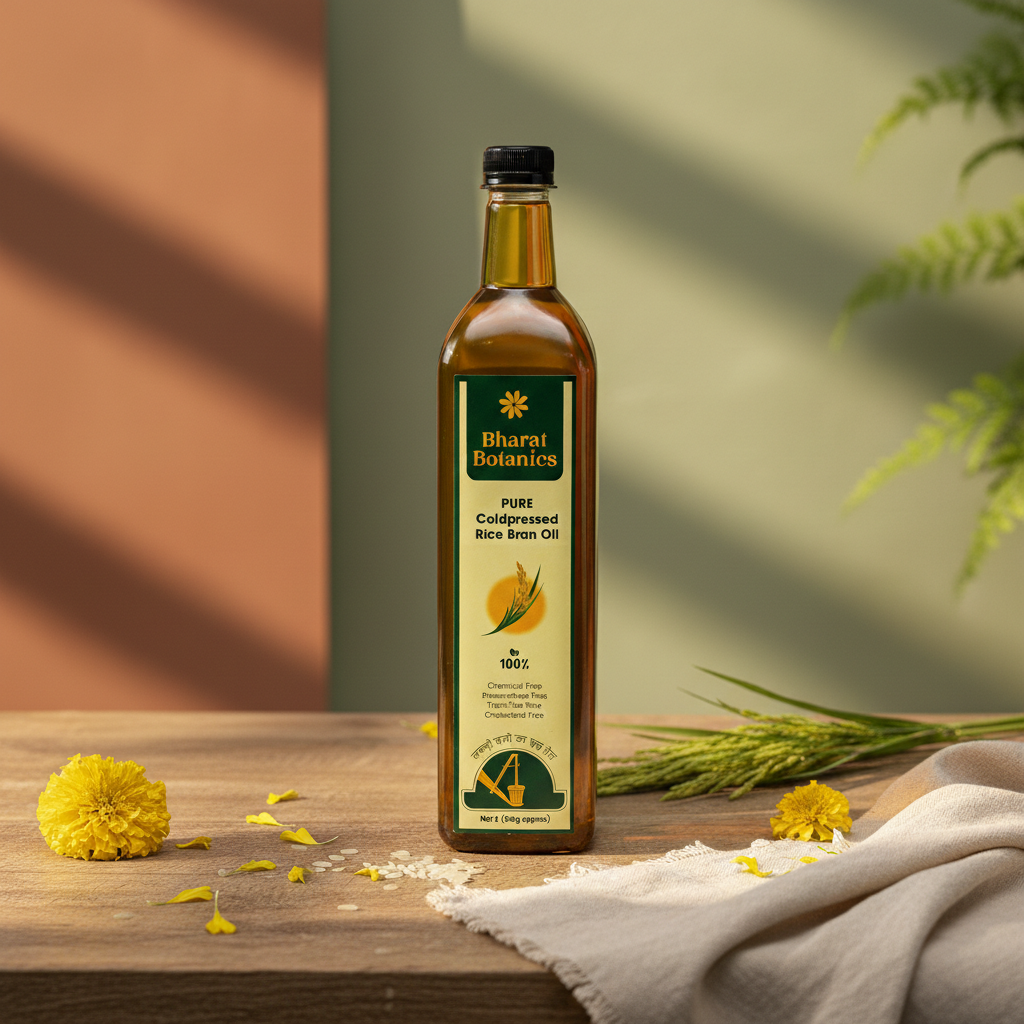 Bharat Botanics natural rice bran oil 